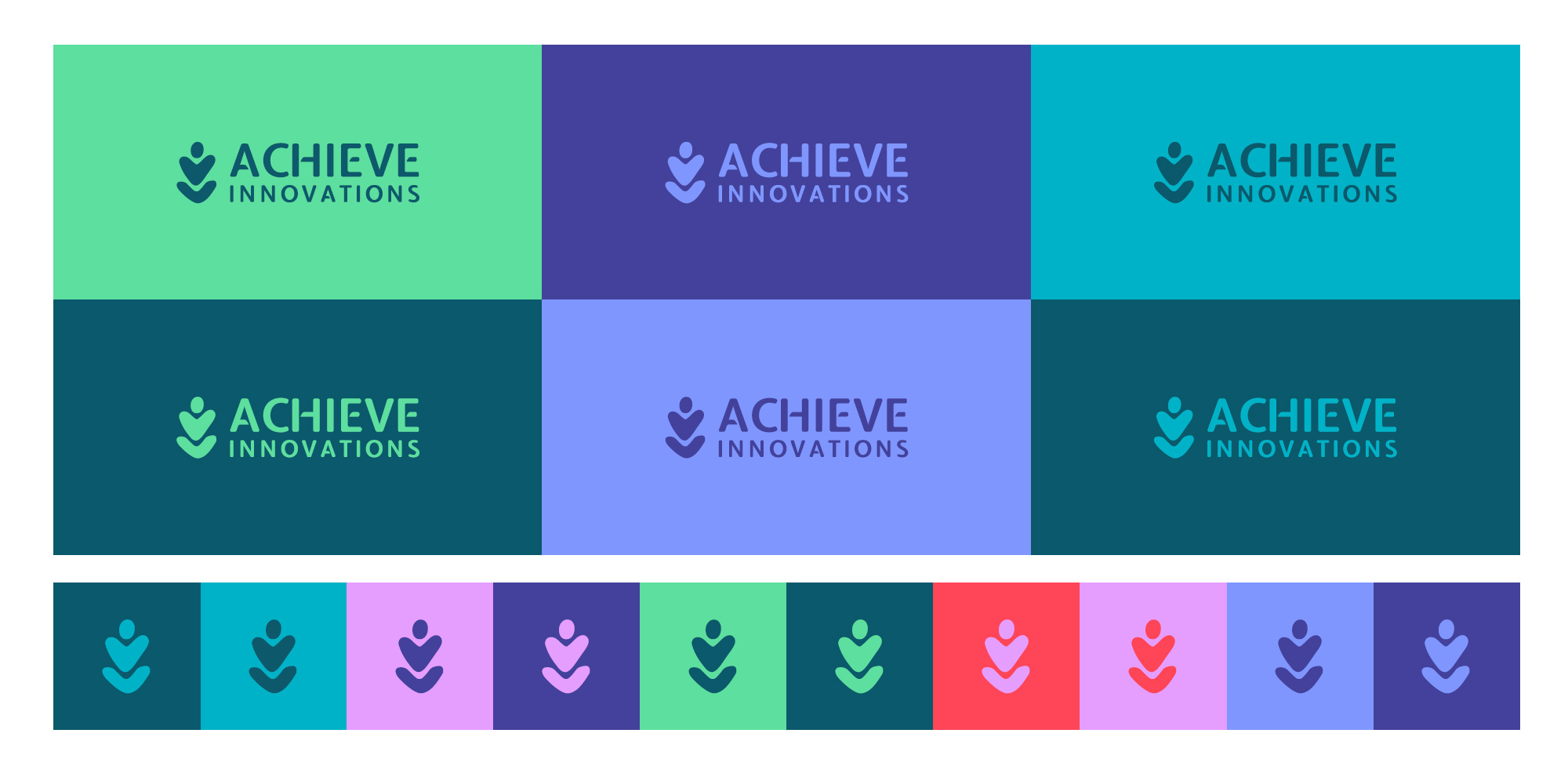 Achieve Innovations DEI healthcare brand identity design element A